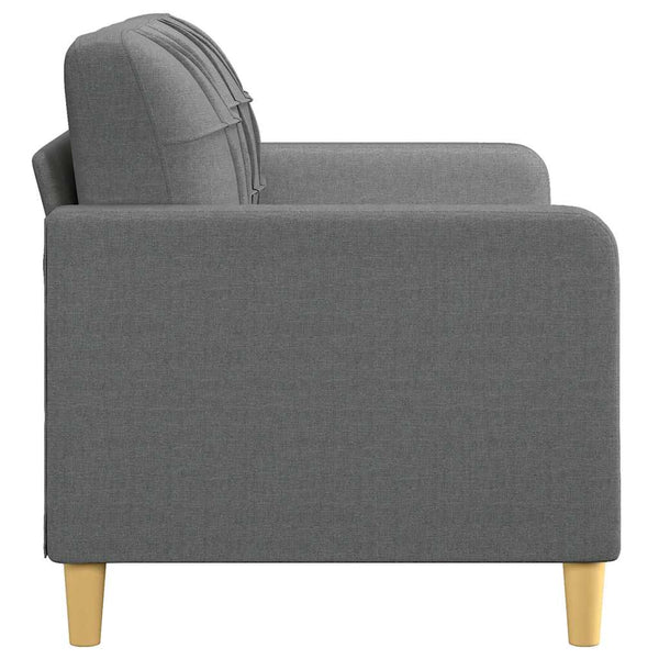 2-Sitzer Sofa Dunkelgrau Stoff 140 cm