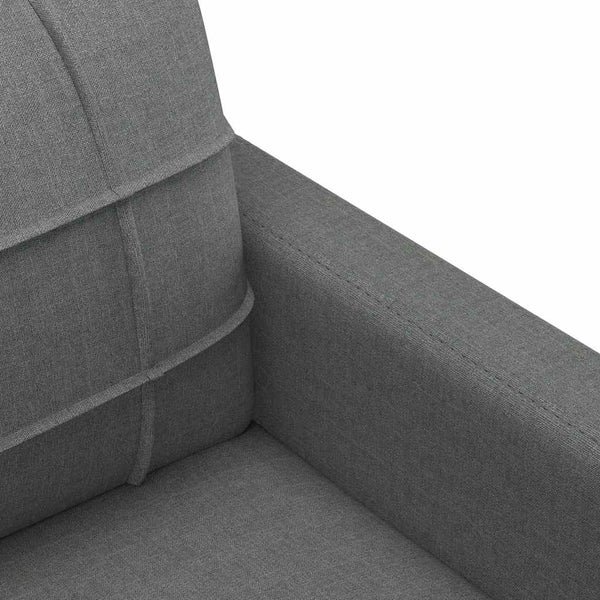 2-Sitzer Sofa Dunkelgrau Stoff 140 cm
