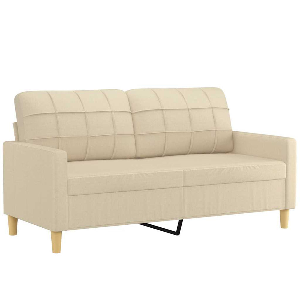 2-Sitzer Sofa Creme Stoff 140 cm
