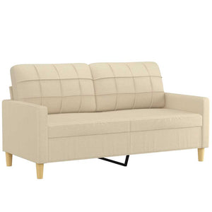 2-Sitzer Sofa Creme Stoff 140 cm