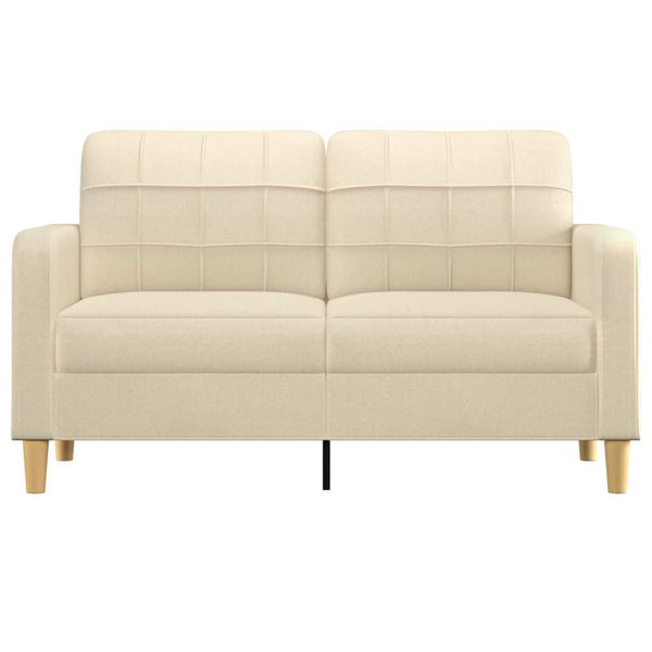 2-Sitzer Sofa Creme Stoff 140 cm