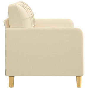 2-Sitzer Sofa Creme Stoff 140 cm