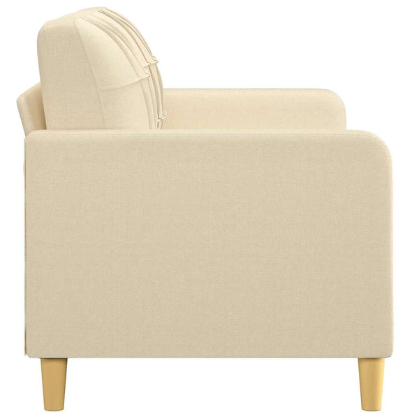 2-Sitzer Sofa Creme Stoff 140 cm
