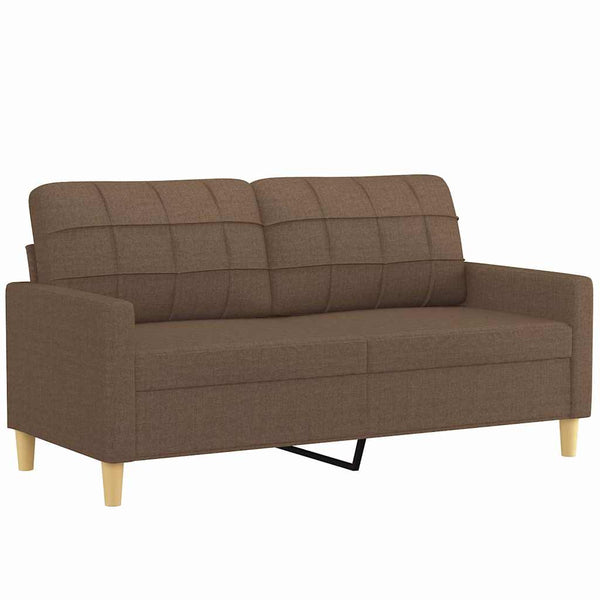 Braunes 2-Sitzer Sofa Stoff 140 cm