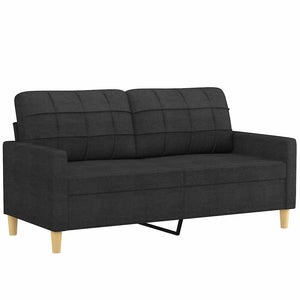 Schwarzes 2-Sitzer Sofa, 140cm