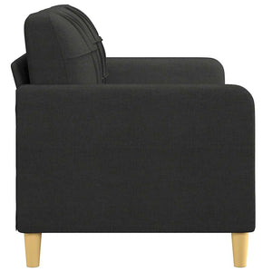 Schwarzes 2-Sitzer Sofa, 140cm