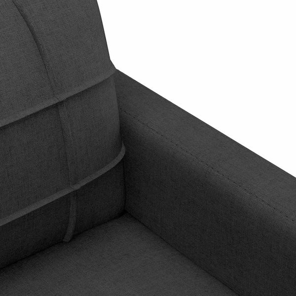 Schwarzes 2-Sitzer Sofa, 140cm