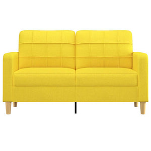 2-Sitzer Sofa Hellgelb Stoff 140cm