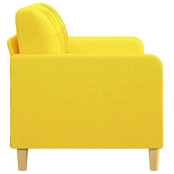 2-Sitzer Sofa Hellgelb Stoff 140cm