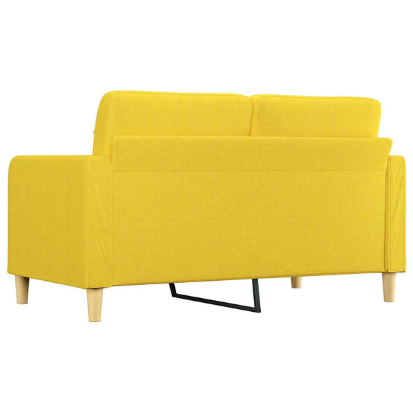 2-Sitzer Sofa Hellgelb Stoff 140cm