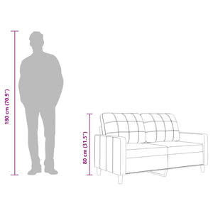 2-Sitzer Sofa Hellgelb Stoff 140cm