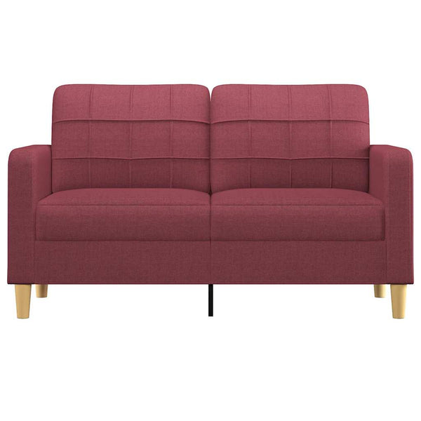 Weinrotes 2-Sitzer Sofa, 140 cm