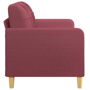 Weinrotes 2-Sitzer Sofa, 140 cm