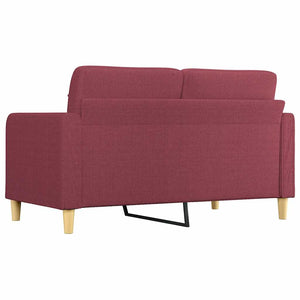 Weinrotes 2-Sitzer Sofa, 140 cm