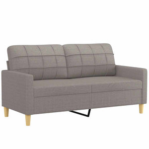 2-Sitzer Sofa Taupe Stoff 140 cm