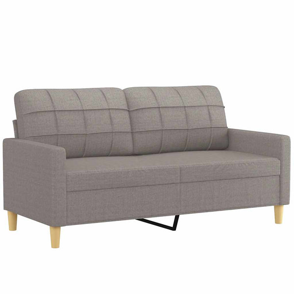 2-Sitzer Sofa Taupe Stoff 140 cm