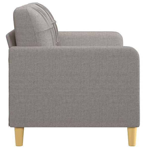 2-Sitzer Sofa Taupe Stoff 140 cm