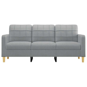 Canapé 3 places vidaXL gris clair 180 cm tissu
