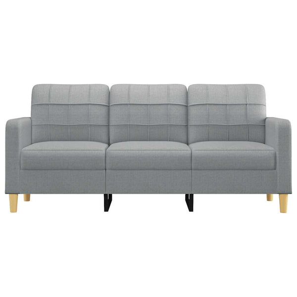 Canapé 3 places vidaXL gris clair 180 cm tissu