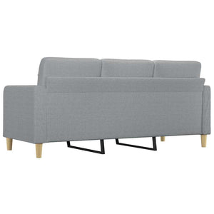 Canapé 3 places vidaXL gris clair 180 cm tissu