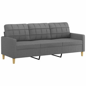 3-Sitzer Sofa Dunkelgrau Stoff 180 cm