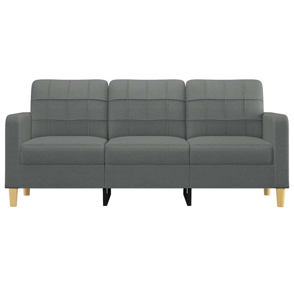 3-Sitzer Sofa Dunkelgrau Stoff 180 cm