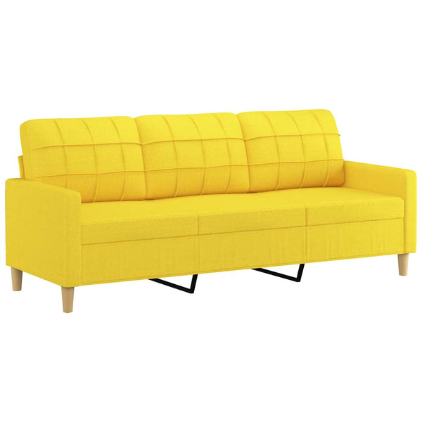 3-Sitzer Sofa Hellgelb Stoff 180cm