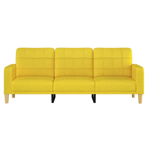 3-Sitzer Sofa Hellgelb Stoff 180cm