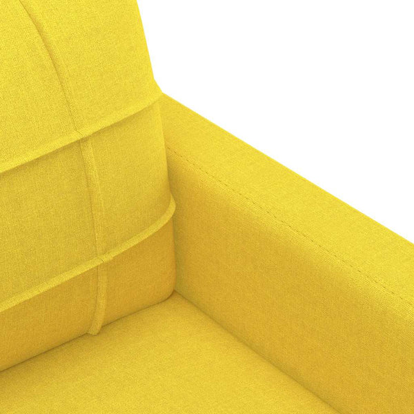 3-Sitzer Sofa Hellgelb Stoff 180cm