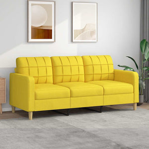 3-Sitzer Sofa Hellgelb Stoff 180cm