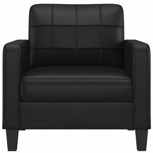 vidaXL Fauteuil noir 60 cm similicuir
