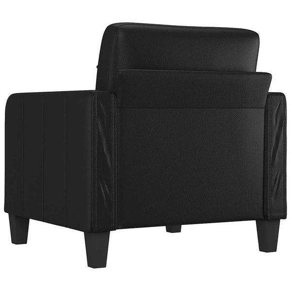 vidaXL Fauteuil noir 60 cm similicuir