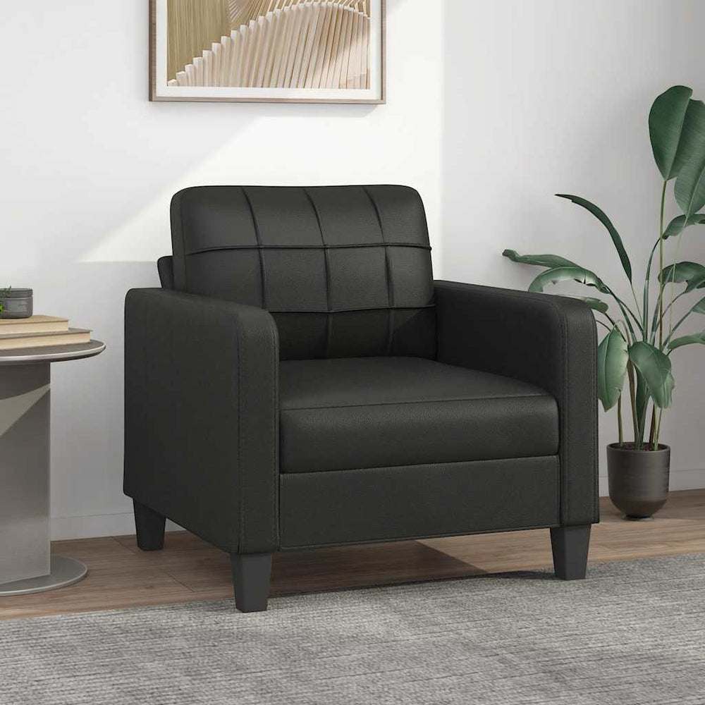 vidaXL Armchair Black 60 cm Faux Leather
