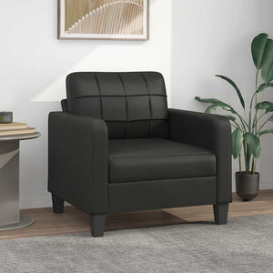 vidaXL Fauteuil noir 60 cm similicuir