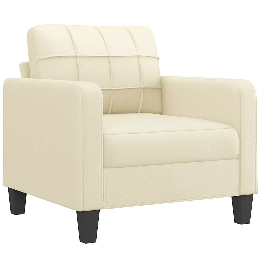 vidaXL Armchair Cream 60 cm Faux Leather
