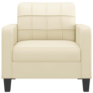 vidaXL Armchair Cream 60 cm Faux Leather