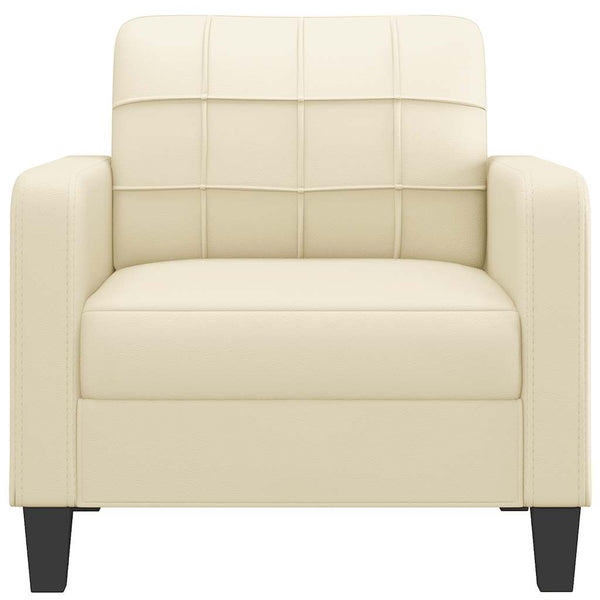 vidaXL Armchair Cream 60 cm Faux Leather