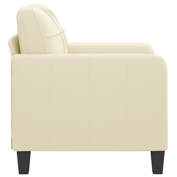 vidaXL Armchair Cream 60 cm Faux Leather
