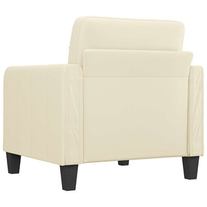 vidaXL Armchair Cream 60 cm Faux Leather