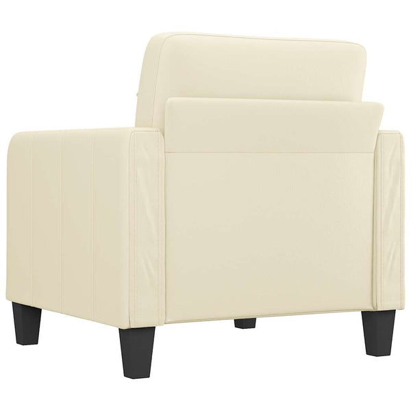vidaXL Armchair Cream 60 cm Faux Leather