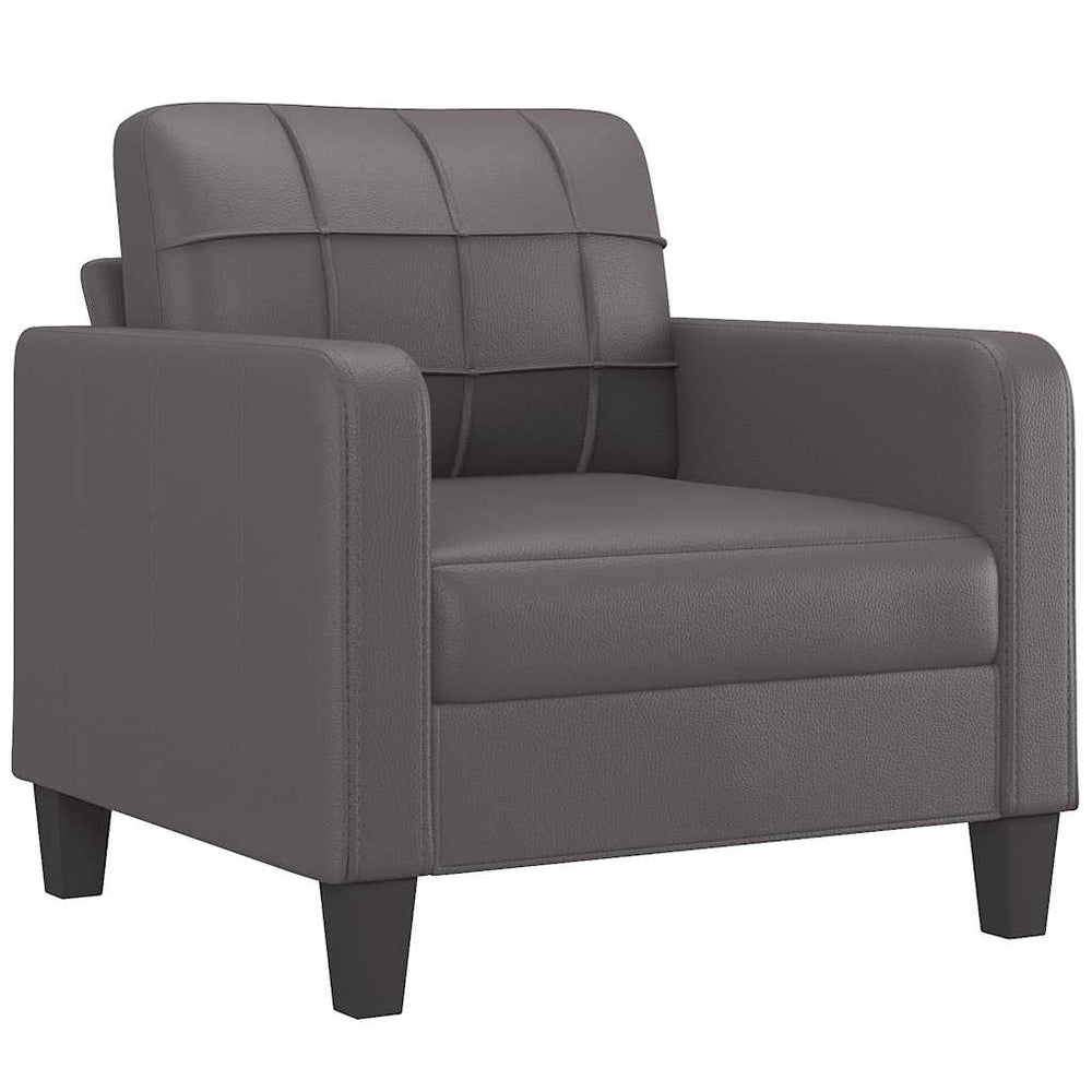 vidaXL Armchair Grey 60 cm Faux Leather