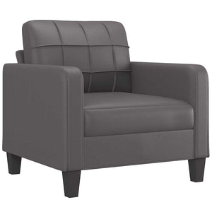 vidaXL Armchair Grey 60 cm Faux Leather