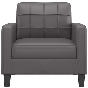 vidaXL Armchair Grey 60 cm Faux Leather