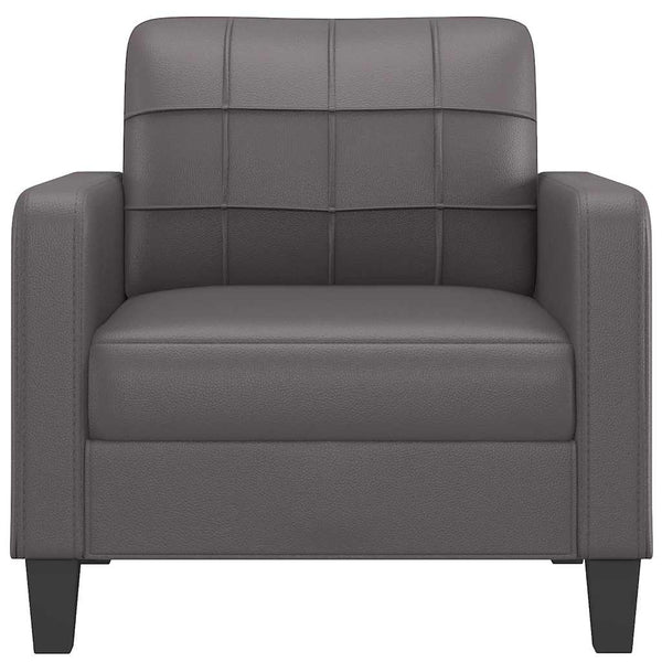 vidaXL Armchair Grey 60 cm Faux Leather