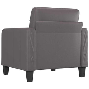 vidaXL Armchair Grey 60 cm Faux Leather
