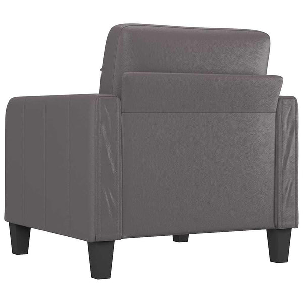 vidaXL Armchair Grey 60 cm Faux Leather