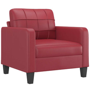 Weinroter Kunstleder Sessel 60 cm