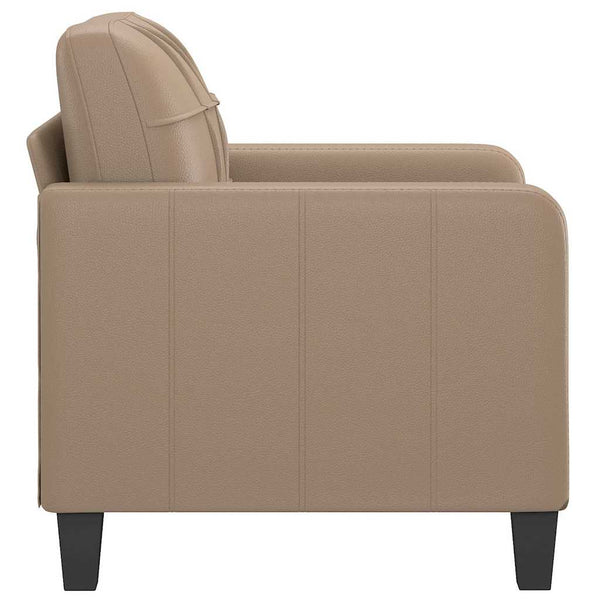 Sessel Cappuccino-Braun Kunstleder 60 cm