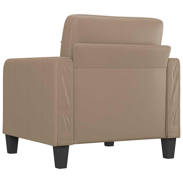 Sessel Cappuccino-Braun Kunstleder 60 cm