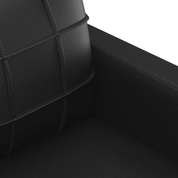 Schwarzes 2-Sitzer Sofa Kunstleder 120cm